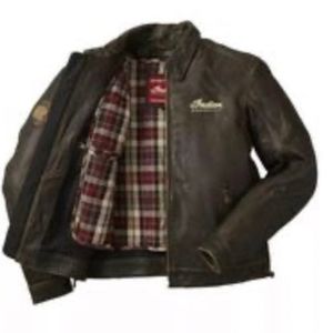 Indian Motorcycle Leather Jacket with Riding Armor